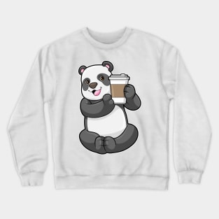 Panda with Coffee to go Crewneck Sweatshirt